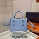 Prada Galleria Saffiano Leather Mini-bag  1BA906 Galleria Leather   Blue  20x15x9.5cm