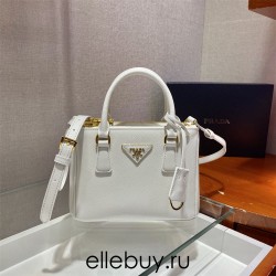 Prada Galleria Saffiano Leather Mini-bag  1BA906 Galleria Saffiano Leather   White  20x15x9.5cm