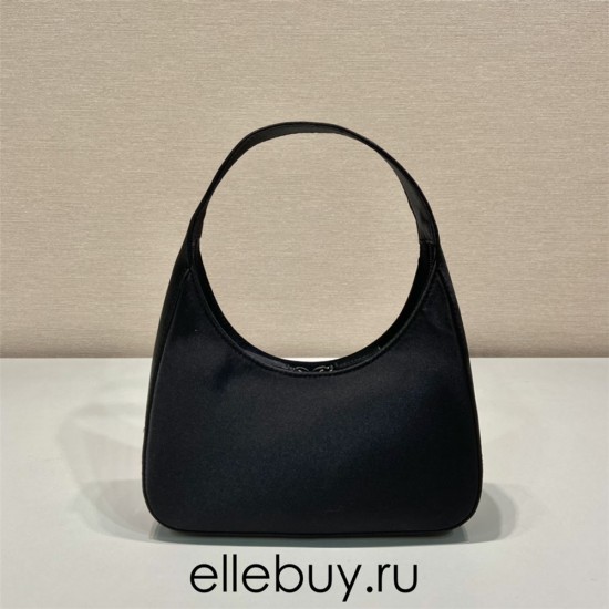 Re-nylon Shoulder Bag Hobo 1BH611   Black  21x16x7.5cm