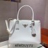 Medium Prada Galleria Saffiano Leather Bag 1BA863   White  28x20x12cm