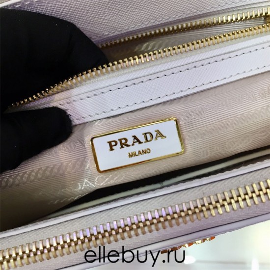 Medium Prada Galleria Saffiano Leather Bag 1BA863   White  28x20x12cm