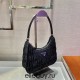 Black Prada Re-edition 2005 Re-nylon Mini Bag  wrinkle  Hobo 1NE204   Black   22x14x6cm