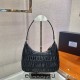 Black Prada Re-edition 2005 Re-nylon Mini Bag  wrinkle  Hobo 1NE204   Black   22x14x6cm