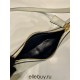 Prada Arqué Arque  Leather Mini Shoulder Bag Moon bag  18cm  White   Lambskin   1BC199  18x16x5cm