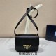 Black Prada Emblème Saffiano Shoulder Bag 1BD320    leather   22x16x6cm