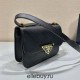 Black Prada Emblème Saffiano Shoulder Bag 1BD320    leather   22x16x6cm