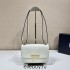 White Prada Emblème Saffiano Shoulder Bag 1BD320    leather   22x16x6cm