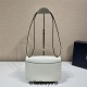 White Prada Emblème Saffiano Shoulder Bag 1BD320    leather   22x16x6cm