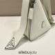 Saffiano Leather Belt Bag  triangular bag   White 25  2VL039  calfskin   25x14x9cm   belt size ：138cm