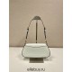 Cleo Brushed Leather Shoulder Bag  White  24  1BD345  leather  24x11x4cm