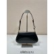 Cleo Brushed Leather Shoulder Bag  Black  24  1BD345  leather  24x11x4cm