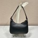 Prada Re-edition Saffiano Leather Mini-bag Hobo 1BC204B  leather   Black   23x17x6.5cm