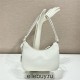 Prada Re-edition Saffiano Leather Mini-bag Hobo 1BC204B  leather   White   23x17x6.5cm