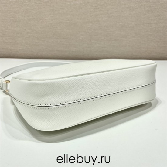 Prada Re-edition Saffiano Leather Mini-bag Hobo 1BC204B  leather   White   23x17x6.5cm