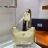 Prada Re-edition 2005 Re-nylon Bag Hobo  light yellow   three bag 1BH204  gold hardware ， Hobo  leather  23x17x6.5cm