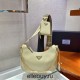 Prada Re-edition 2005 Re-nylon Bag Hobo  light yellow   three bag 1BH204  gold hardware ， Hobo  leather  23x17x6.5cm