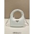 Prada Soft Padded Nappa Leather Mini-bag Hobo  Lambskin   White  three bags Mini21 1BA384  21x12.5x6.5cm