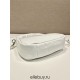 Prada Soft Padded Nappa Leather Mini-bag Hobo  Lambskin   White  three bags Mini21 1BA384  21x12.5x6.5cm