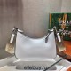 Prada Re-edition 2005 Re-nylon Bag Hobo  White   three bag 1BH204  gold hardware ， Hobo  leather  23x17x6.5cm