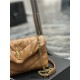 Yves Saint Laurent YSL Loulou Small 23 Puffer Sheepskin Bag Brown Gold Hardware Model: 620333 Size: 23×15.5×8.5cm