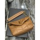 Yves Saint Laurent YSL Loulou Medium 29 Puffer Sheepskin Bag Brown Gold Hardware Model: 577476 Size: 29x17x11cm