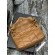 Yves Saint Laurent YSL Loulou Medium 29 Puffer Sheepskin Bag Brown Gold Hardware Model: 577476 Size: 29x17x11cm