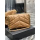 Yves Saint Laurent YSL Loulou Large 35 Puffer Sheepskin Bag Brown Gold Hardware Model: 577475-1 Size: 35x23x13.5cm