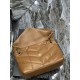 Yves Saint Laurent YSL Loulou Large 35 Puffer Sheepskin Bag Brown Gold Hardware Model: 577475-1 Size: 35x23x13.5cm