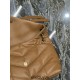 Yves Saint Laurent YSL Loulou Large 35 Puffer Sheepskin Bag Brown Gold Hardware Model: 577475-1 Size: 35x23x13.5cm