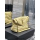 Yves Saint Laurent YSL Loulou Medium 29 Puffer Sheepskin Bag Yellow Gold Hardware Model: 577476 Size: 29x17x11cm