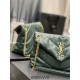 Yves Saint Laurent YSL Loulou Medium 29 Puffer Sheepskin Bag Green Gold Hardware Model: 577476 Size: 29x17x11cm