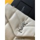 Yves Saint Laurent YSL Loulou Small 23 Puffer Sheepskin Bag White Silver Hardware Model: 620333 Size: 23×15.5×8.5cm