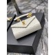 Yves Saint Laurent YSL Envelope Small 21 White Gold Hardware Grained Leather Model: 526286 Size: 21x13x6cm