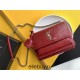 Yves Saint Laurent YSL Sunset Crocodile Leather Medium 22 Red Silver Hardware Model: 442906 Size: 22×16×8cm