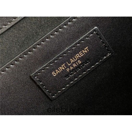 Yves Saint Laurent YSL Kate Smooth Leather Medium 24 Black Gold Hardware Model: 326078 Size: 24x14.5x5.5cm