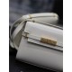 Yves Saint Laurent YSL Manhattan Mini 19 White Gold Hardware Smooth Leather Model: 727766 Size: 19×14×4cm