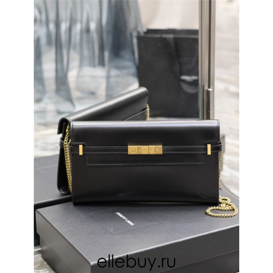 Yves Saint Laurent YSL Manhattan Chain Bag 30 Black Gold Hardware Model: 695946 Size: 30×17×2.5cm