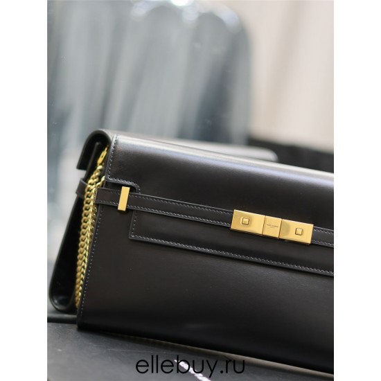 Yves Saint Laurent YSL Manhattan Chain Bag 30 Black Gold Hardware Model: 695946 Size: 30×17×2.5cm