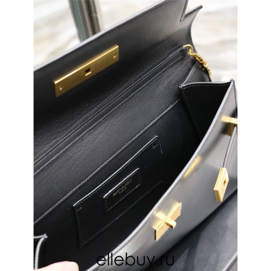 Yves Saint Laurent YSL Manhattan Chain Bag 30 Black Gold Hardware Model: 695946 Size: 30×17×2.5cm