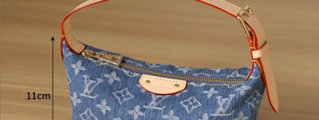 Ellebag’s 1:1 Replica of Louis Vuitton M82949 Hills Pochette: The Art of Denim Craftsmanship(2024 Dec Updated)