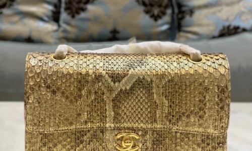 Ellebag top replica Chanel Classic Flap Bag: The 25.5cm Python Leather Edition(2024 Dec Updated)