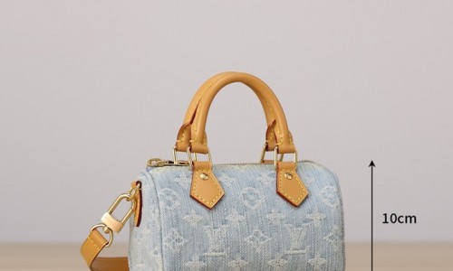 Ellebag’s Mastery: M11212 Nano Speedy Handbag – A Perfect 1:1 Replica of Louis Vuitton’s Iconic Denim Speedy(2024 Dec Updated)