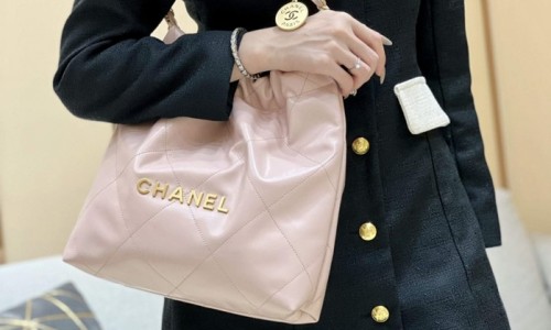 Ellebag super fake Franch Hass leather Chanel 22 Handbag craftsmanship in pink(2024 Dec Updated)