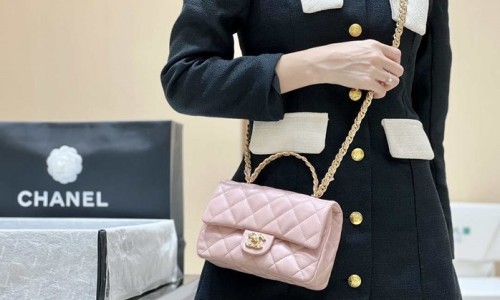 Ellebag's Masterful Recreation of the Chanel 23S AS4023 Pink Gold Lambskin Top Handle Bag(2024 Dec Updated)