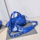 Balenciaga Cagole XS Small 26 Blue Motorcycle Lambskin Silver Hardware 26x11x8cm