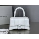 Balenciaga Hourglass XS Small 19 Smooth Calfskin White Silver Hardware 19x8x21cm