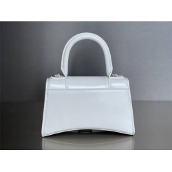 Balenciaga Hourglass XS Small 19 Smooth Calfskin White Silver Hardware 19x8x21cm