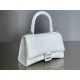 Balenciaga Hourglass XS Small 19 Smooth Calfskin White Silver Hardware 19x8x21cm