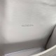 Balenciaga Hourglass XS Small 19 Croc-Embossed White Silver Hardware 19x8x21cm