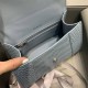 Balenciaga Hourglass Small 23 Croc-Embossed Light Blue Silver Hardware 23x19x24cm